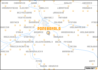 map of Poręba Mała