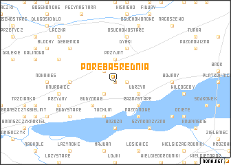 map of Poręba Średnia