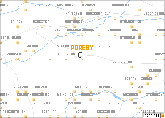 map of Poręby