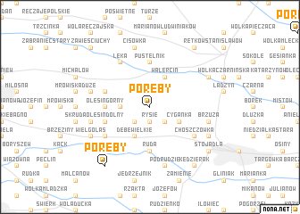 map of Poręby