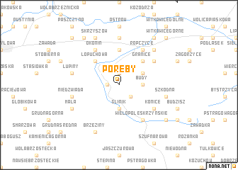 map of Poręby