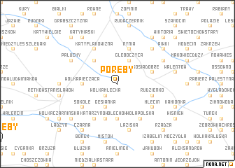 map of Poręby