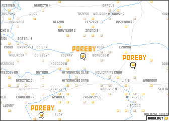 map of Poręby