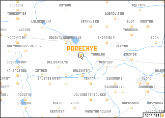 map of Porechʼye