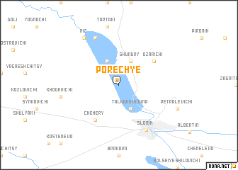 map of Porechʼye