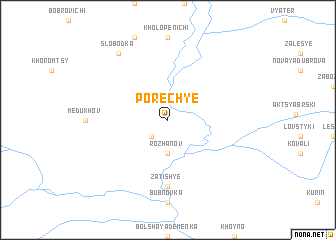 map of Porechʼye