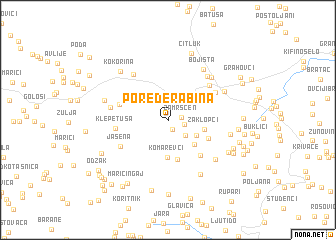 map of Poređe Rabina