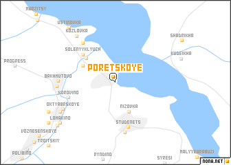 map of Poretskoye