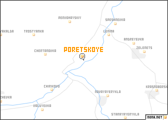 map of Poretskoye