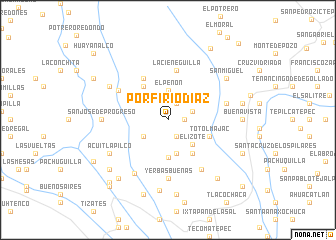 map of Porfirío Díaz
