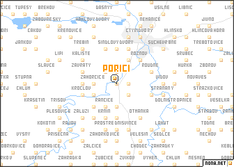 map of Poříčí