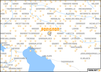 map of Porignon