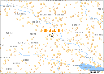 map of Porječina