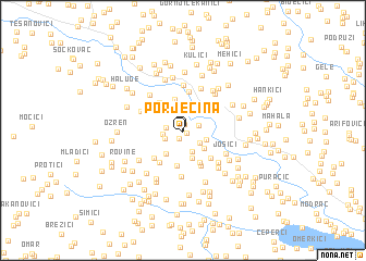 map of Porječina