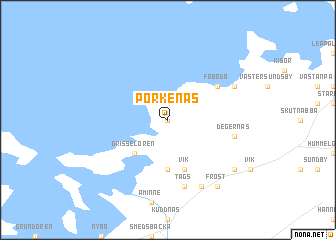 map of Pörkenäs