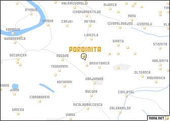 map of Poroiniţa