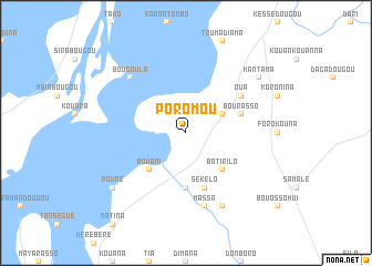 map of Poromou