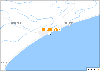 map of Poronaysk