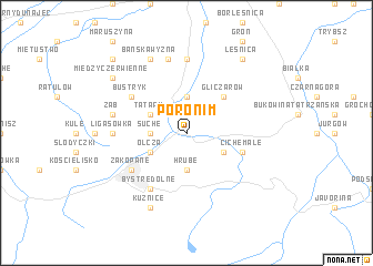 map of Poronim