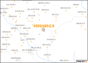 map of Porosanica