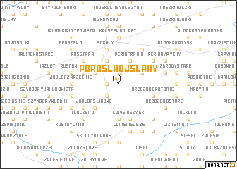 map of Porośl Wojsławy