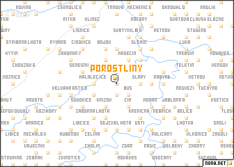 map of Porostliny