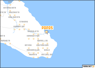 map of Póros