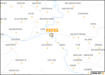 map of Póros