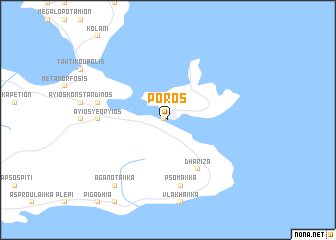 map of Póros