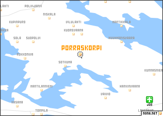 map of Porraskorpi