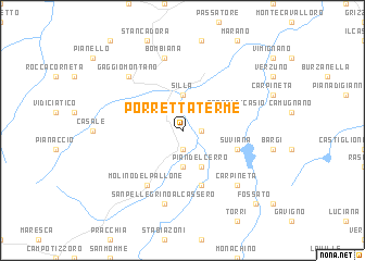 map of Porretta Terme