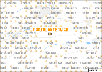 map of Porta Westfalica