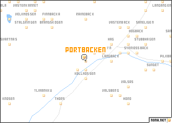 map of Pörtbäcken