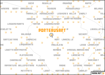 map of Porte au Sart