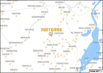 map of Porteiras