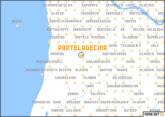 map of Portela de Cima