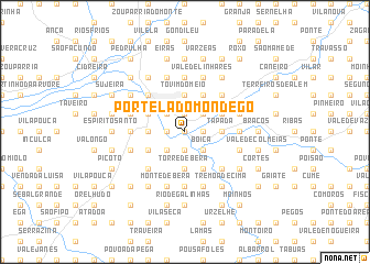 map of Portela do Mondego