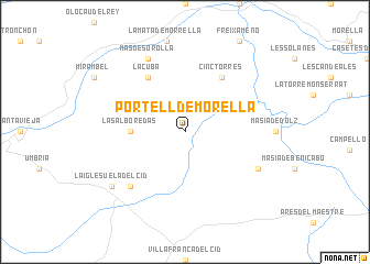 map of Portell de Morella