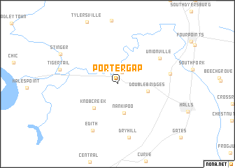map of Porter Gap