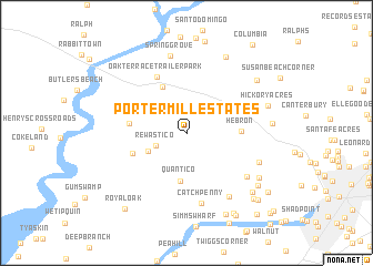 map of Porter Mill Estates