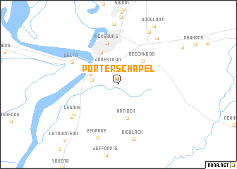 map of Porters Chapel