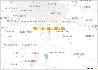 map of Porters Corners