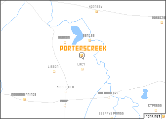 map of Porters Creek