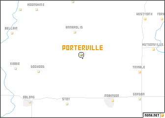 map of Porterville