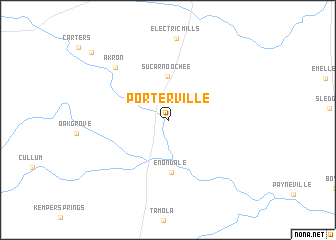 map of Porterville