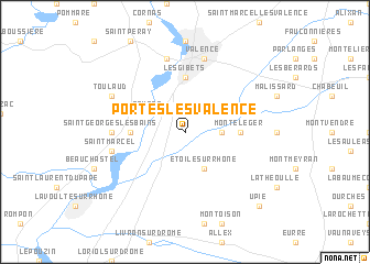 map of Portes-lès-Valence