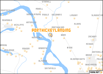 map of Port Hickey Landing