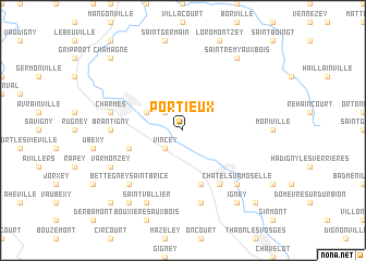 map of Portieux