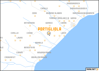 map of Portigliola