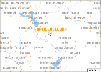 map of Portilla de Luna